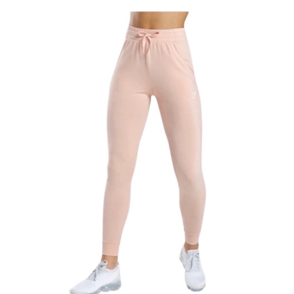 Gymshark Pink High-Waisted Leggings with Elastic Waistband
